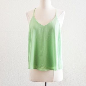 Papaya Green Lace Tank Top Size M